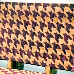 Purple Heart and White Oak Hounds Tooth