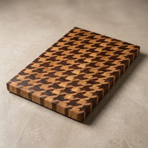 Purple Heart and White Oak Houndstooth End Grain