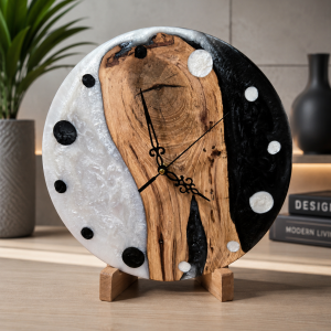 Epoxy and Wood clock