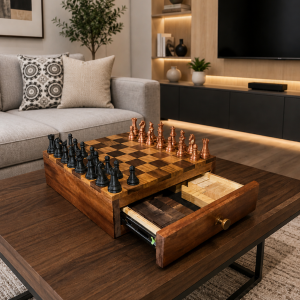 Primavera and Walnut Chess Board